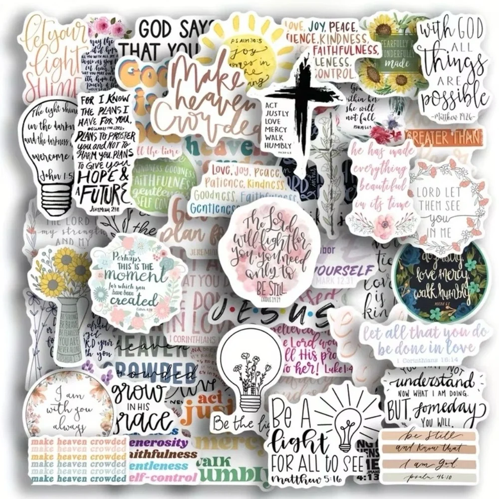 Colorful Inspirational Sticker Set, NEW, 50 pieces - Picture 6 of 7